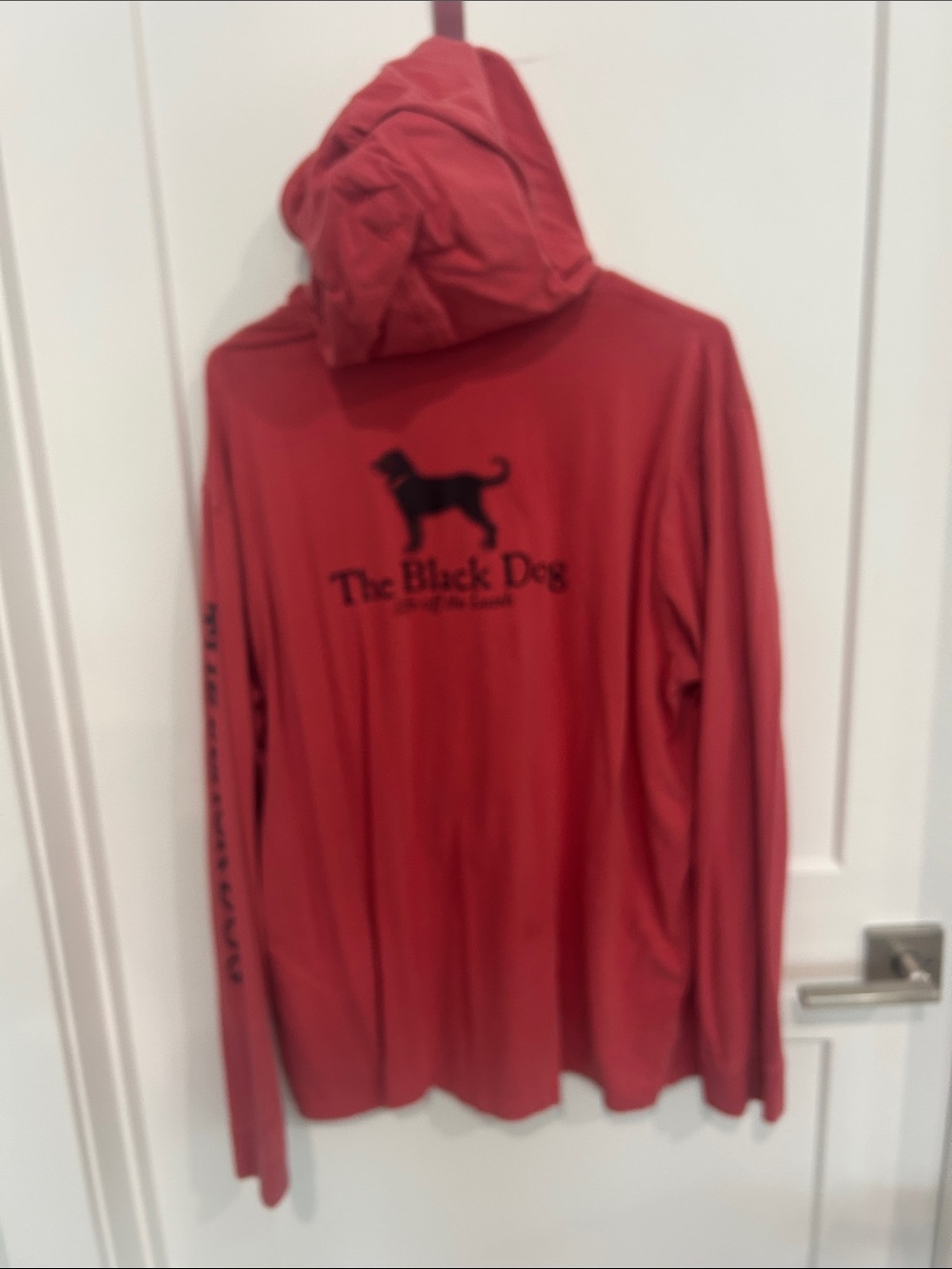 Men's The Black Dog Coral Long-Sleeve Hooded Pocket Shirt XL - Picture 5 of 7